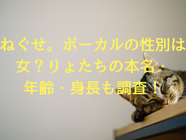 ねぐせ。ボーカルの性別は女？りょたちの本名・年齢・身長も調査！